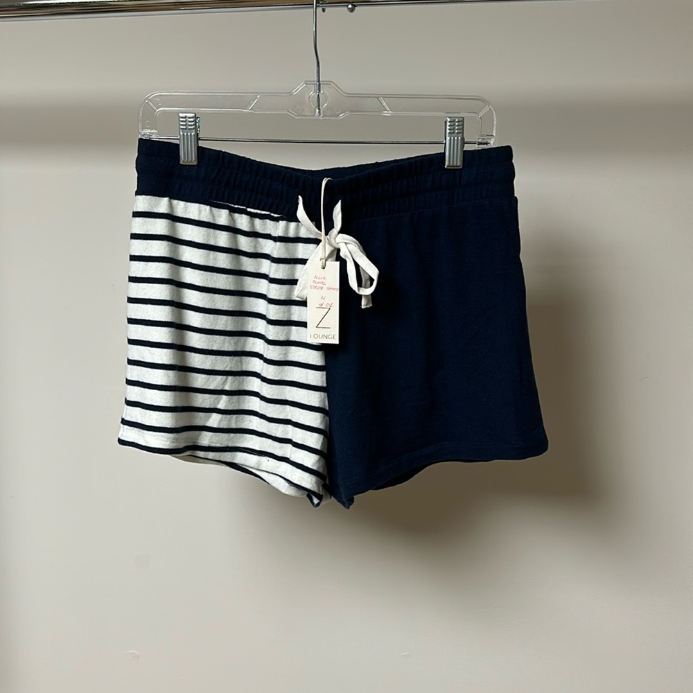 Z supply color block stripe short indigo